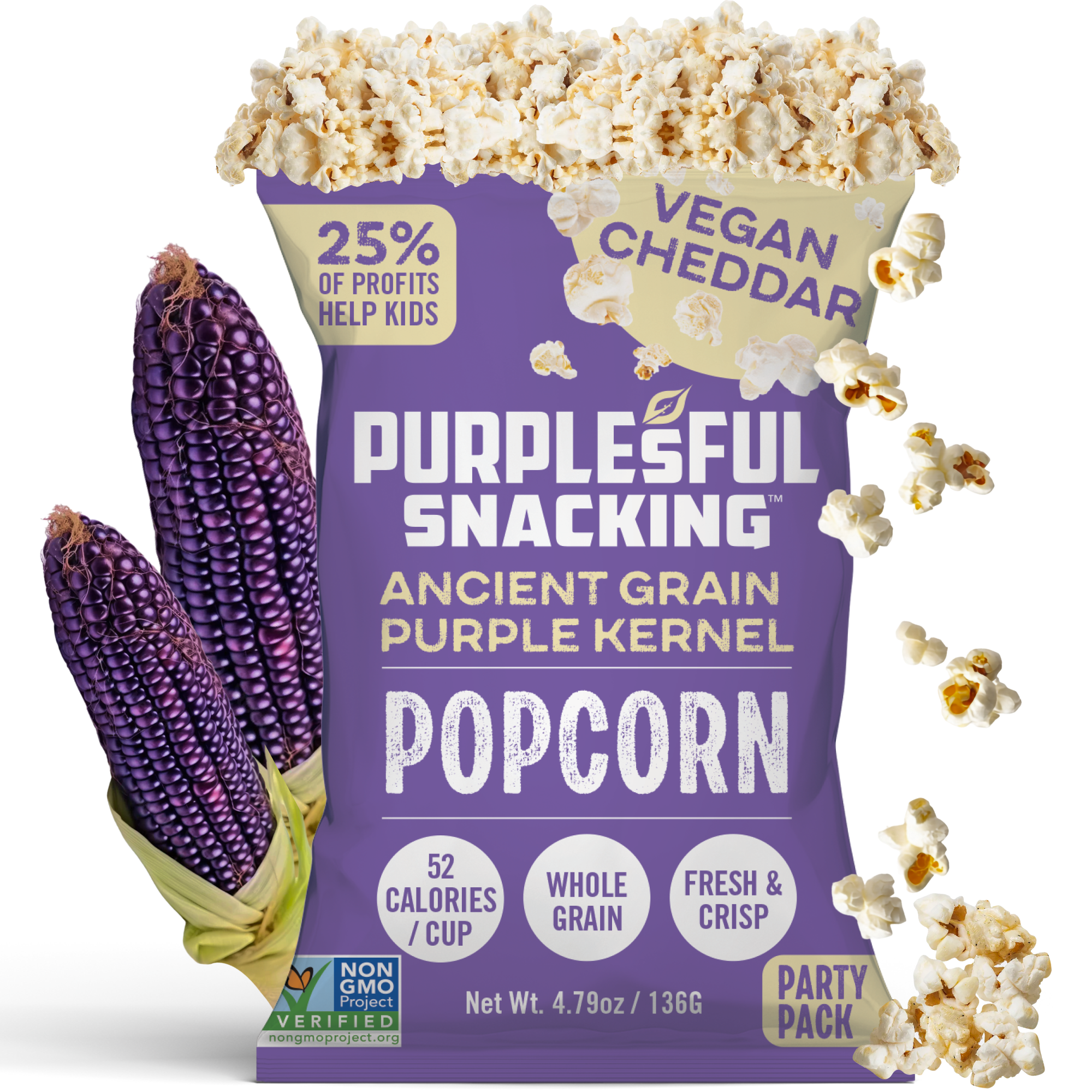 Purplesful Vegan Cheddar Popcorn