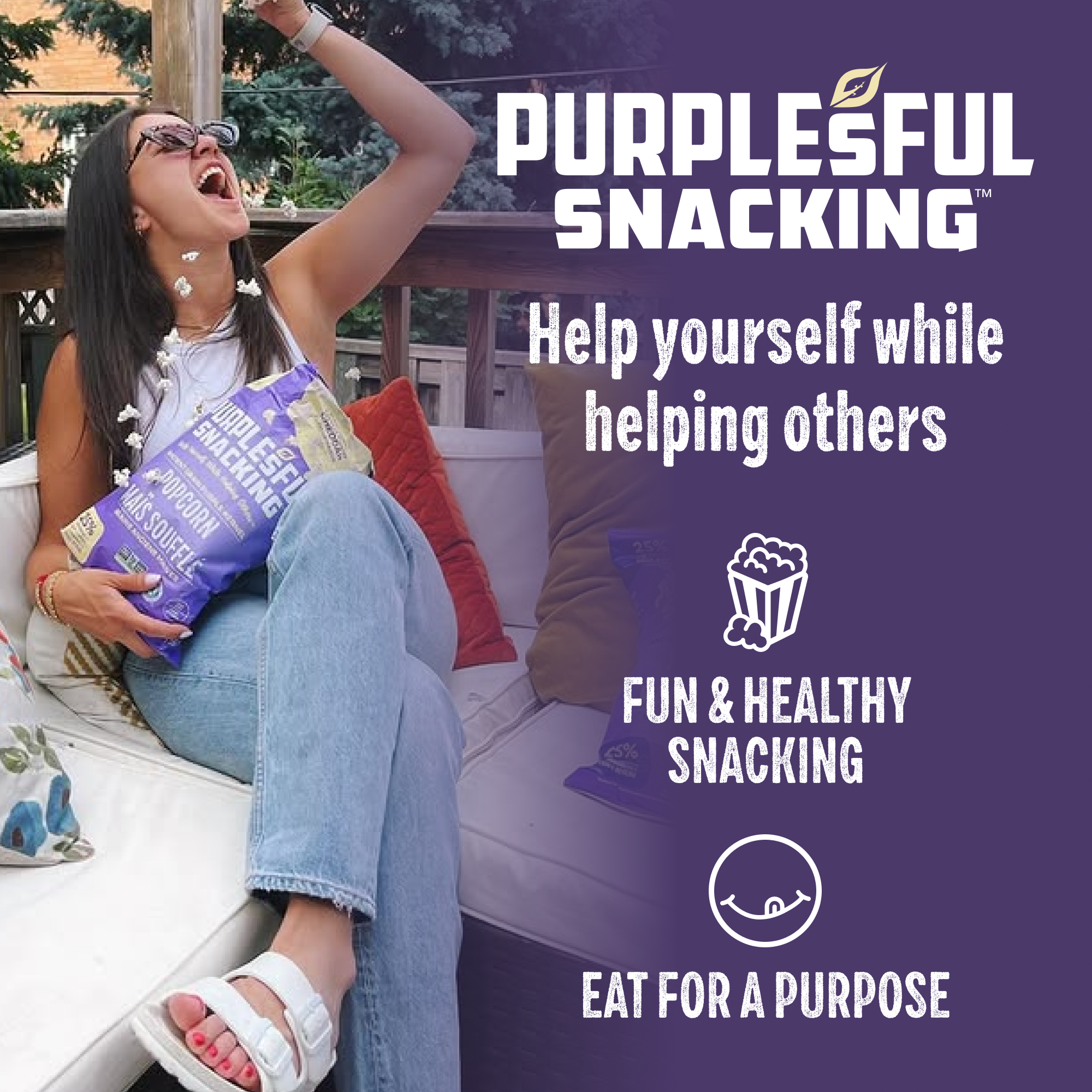 Purplesful Vegan Cheddar Popcorn