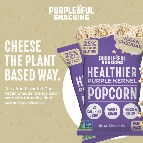 Purplesful Vegan Cheddar Popcorn