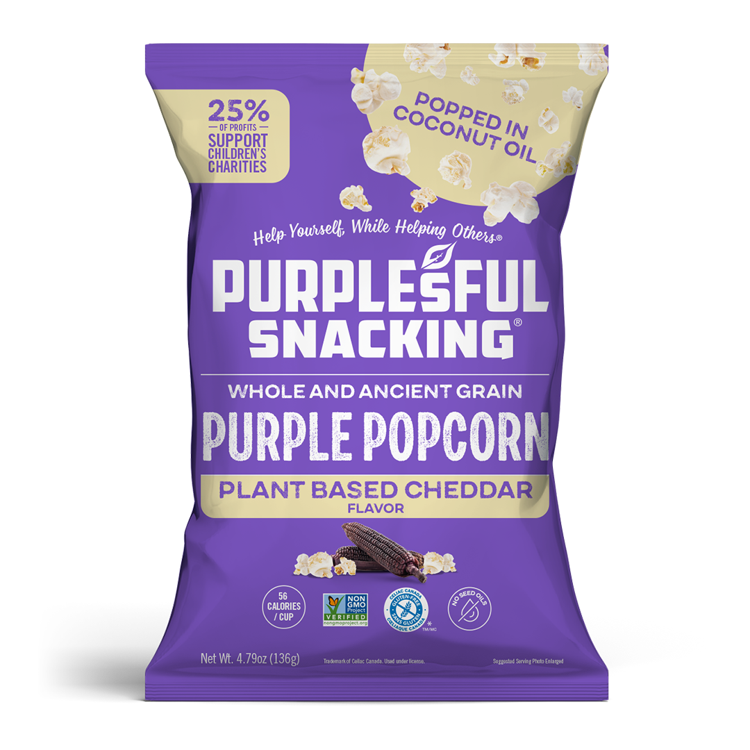 Purplesful Vegan Cheddar Popcorn